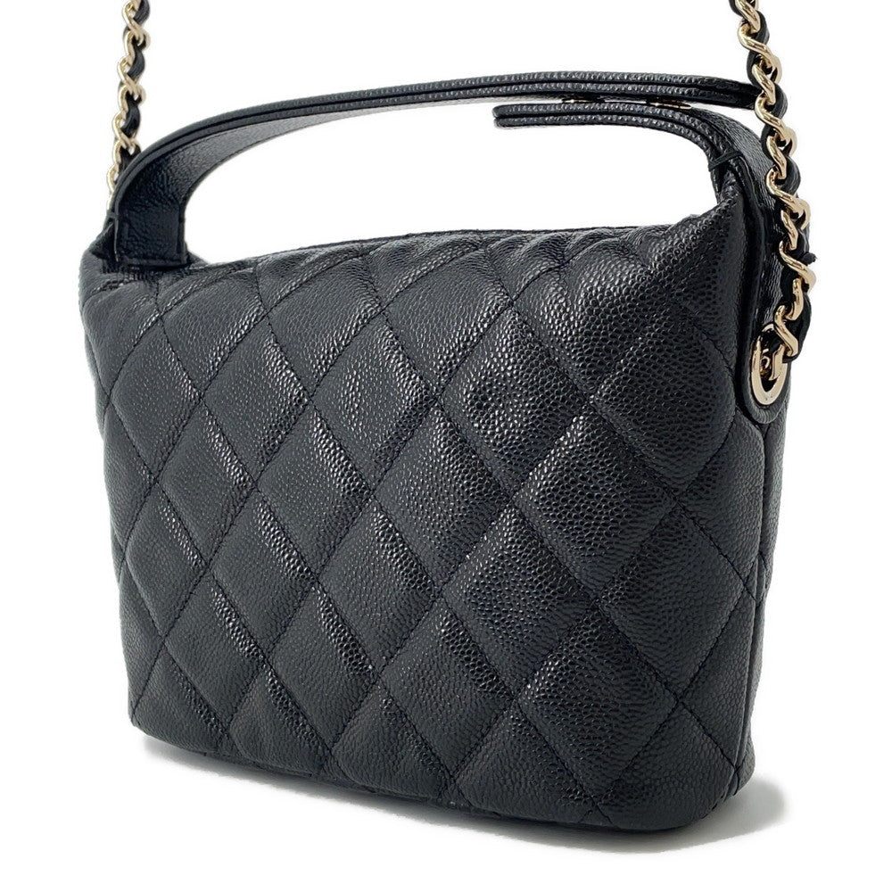 CHANEL Matelasse Chain Hobo Bag BlackAP4386 Caviar Leather