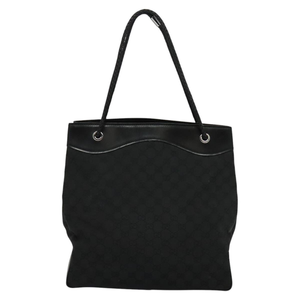 Gucci Gg Canvas Black Canvas Tote Bag