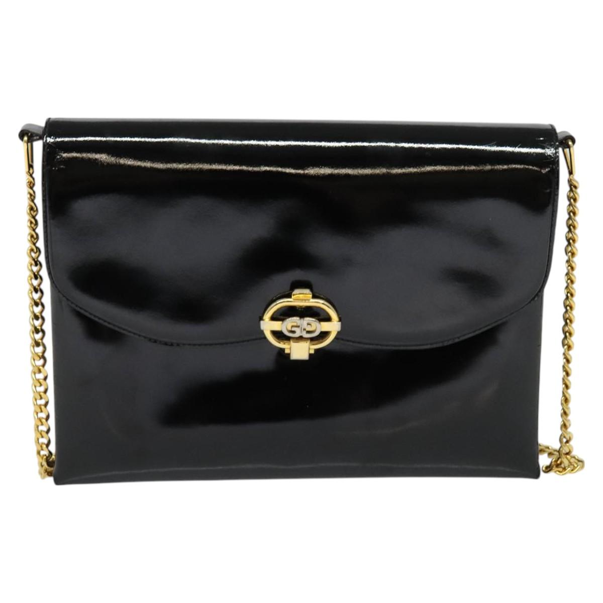 Gucci Black Patent Leather Shoulder Bag
