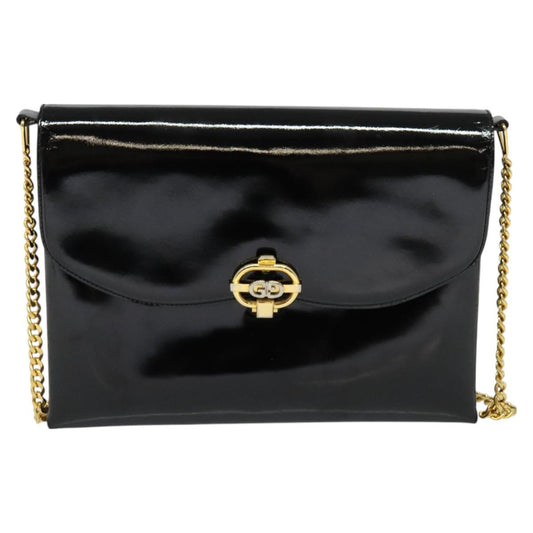 Gucci Black Patent Leather Shoulder Bag