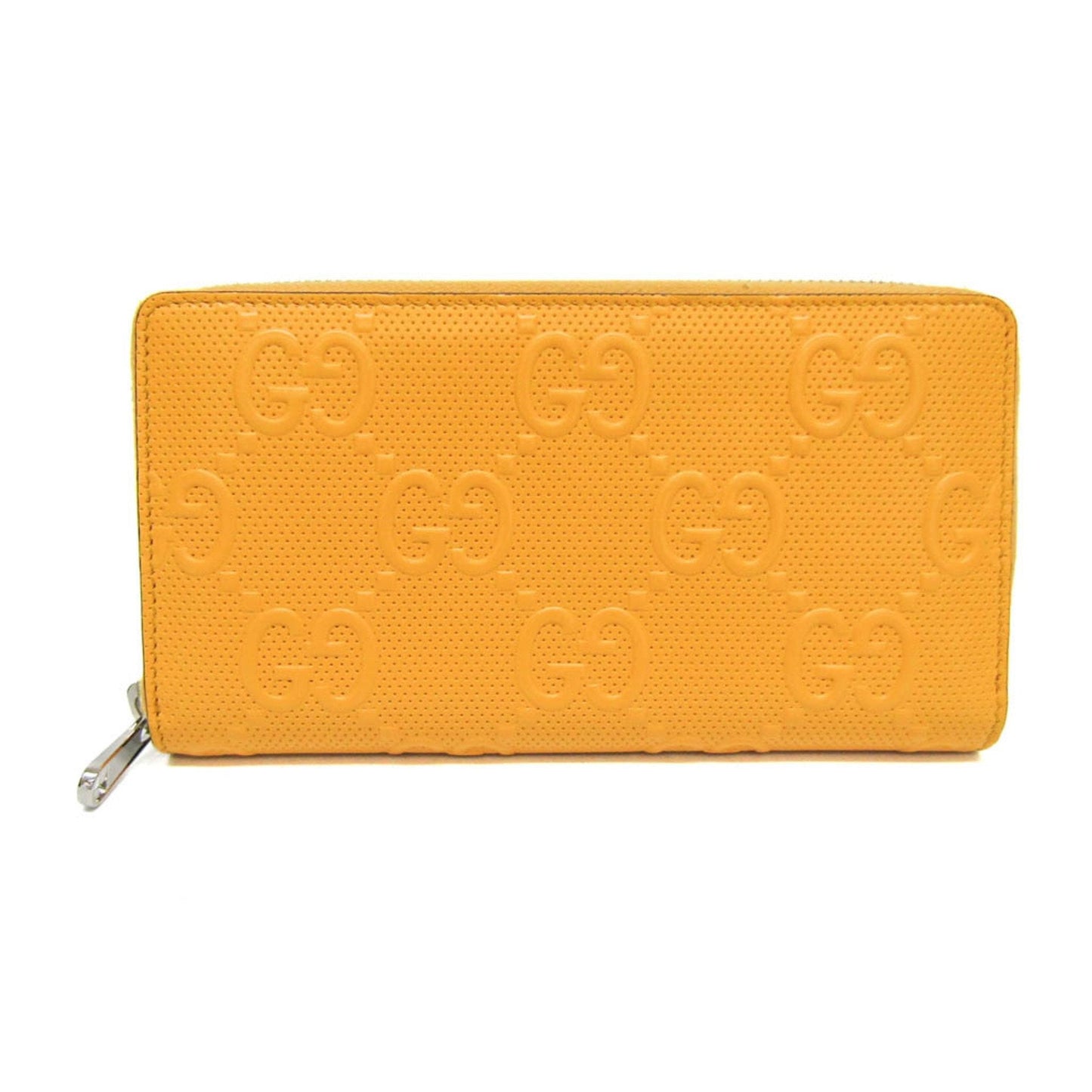 Gucci Gg Embossé Yellow Leather Wallet