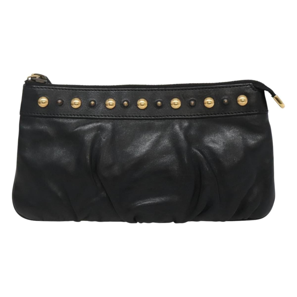 Gucci Hysteria Black Leather Clutch Bag
