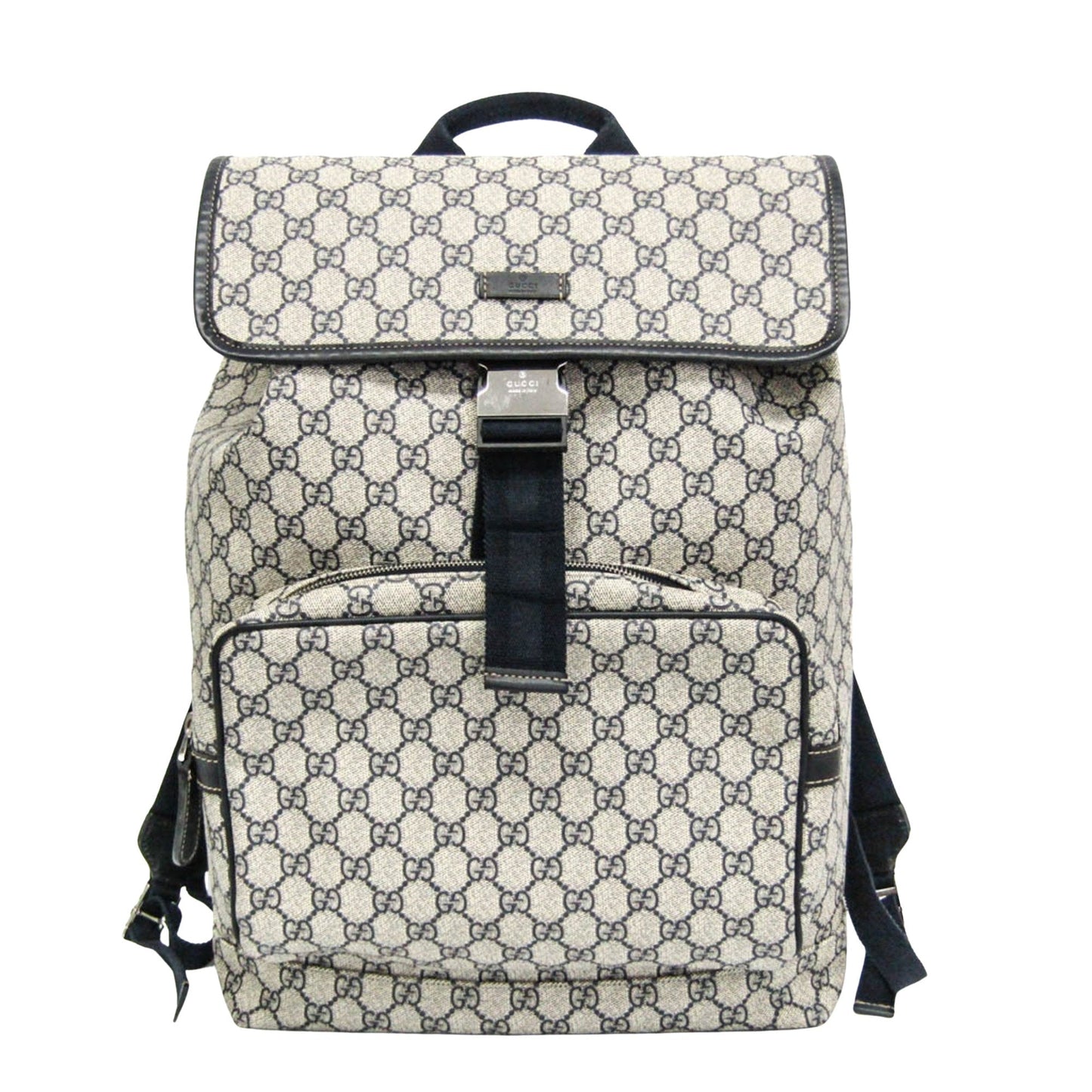 Gucci Gg Supreme Beige Canvas Backpack Bag