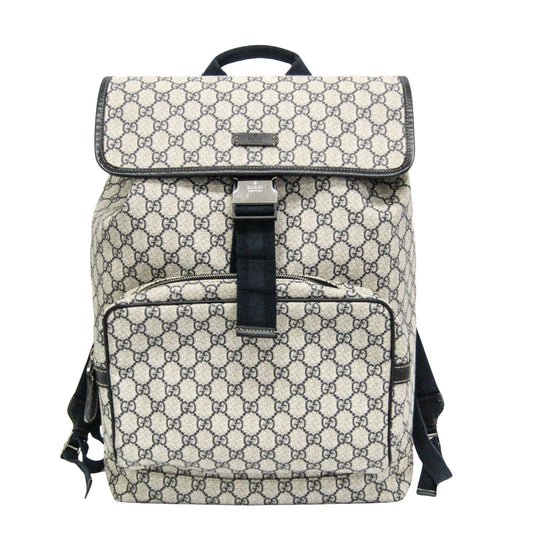 Gucci Gg Supreme Beige Canvas Backpack Bag