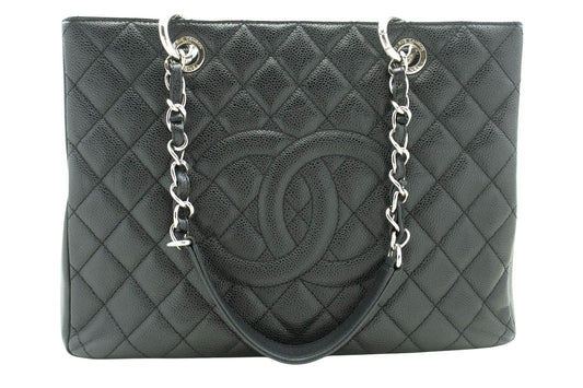Chanel Grand Shopping Black Leather Tote Bag