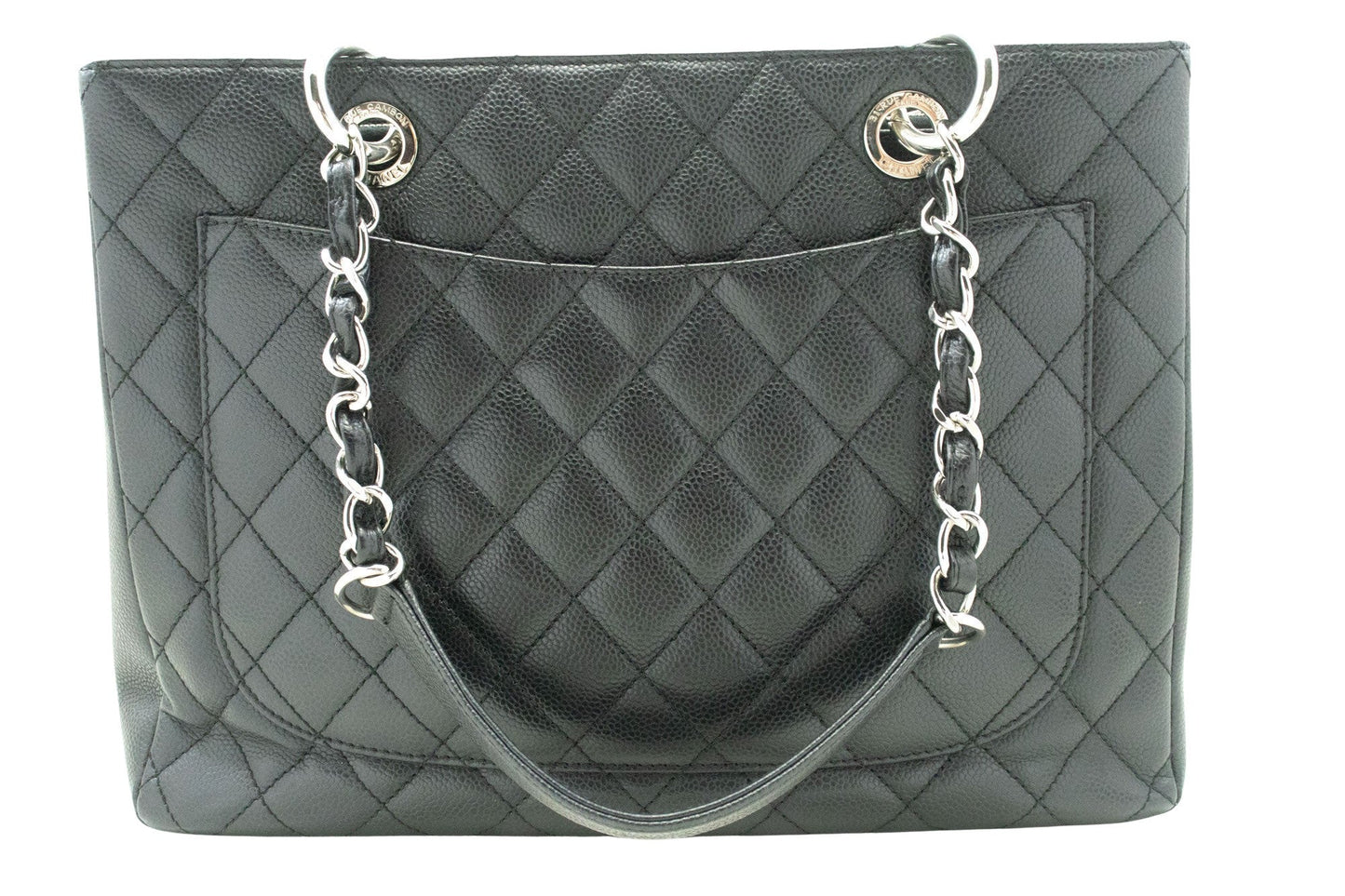 Chanel Grand Shopping Black Leather Tote Bag