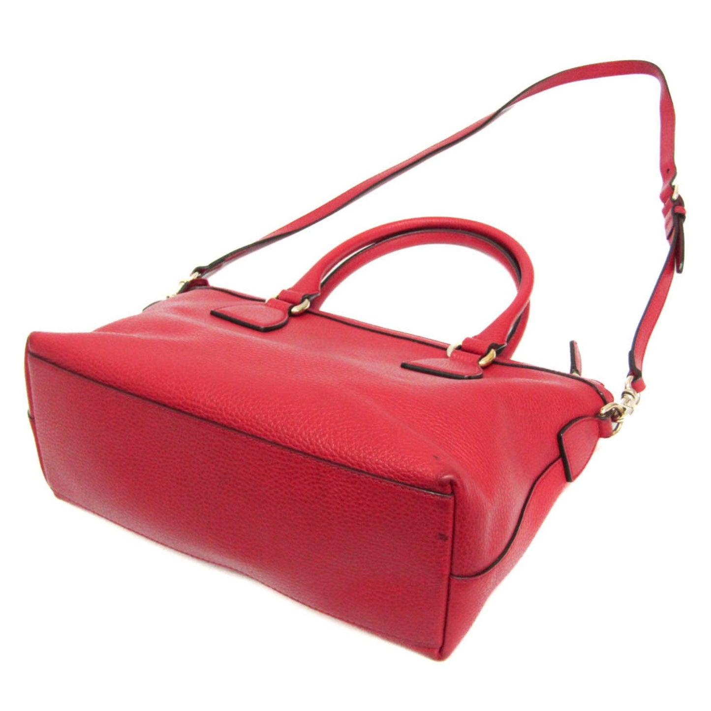 Gucci Interlocking G Red Leather Shoulder Bag