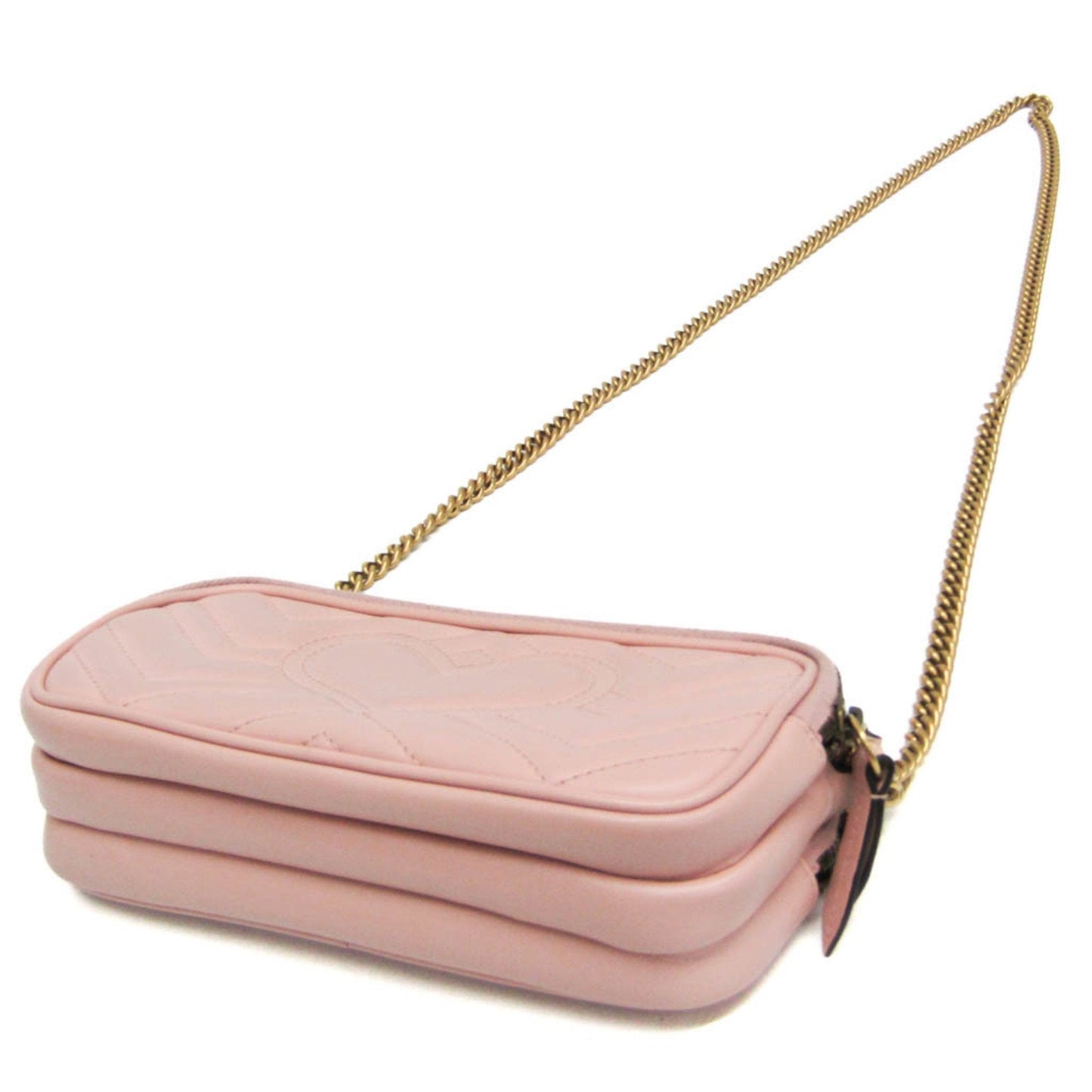 Gucci Marmont Pink Leather Shoulder Bag