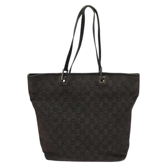 Gucci Gg Canvas Black Canvas Tote Bag