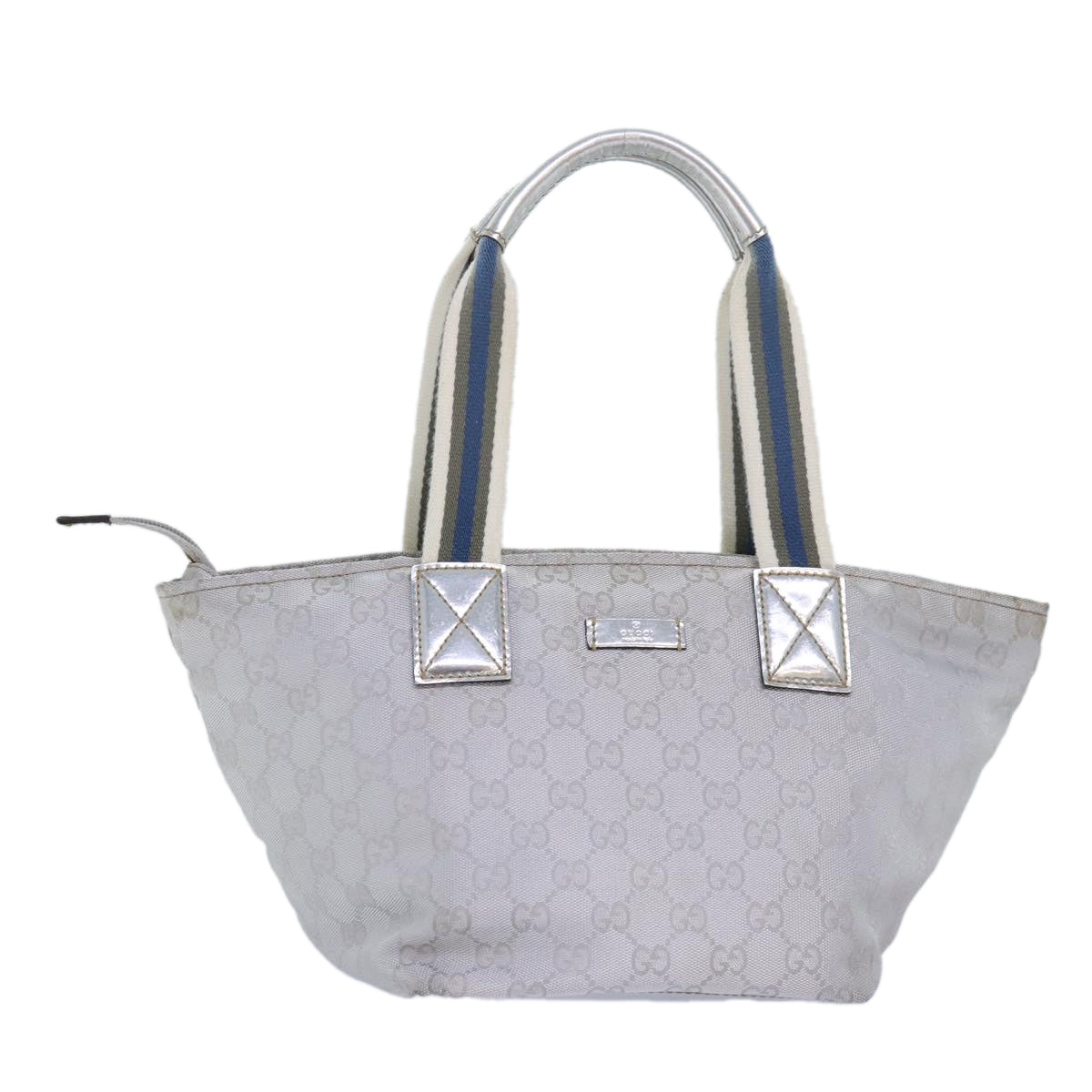 Gucci Gg Canvas Silver Canvas Tote Bag