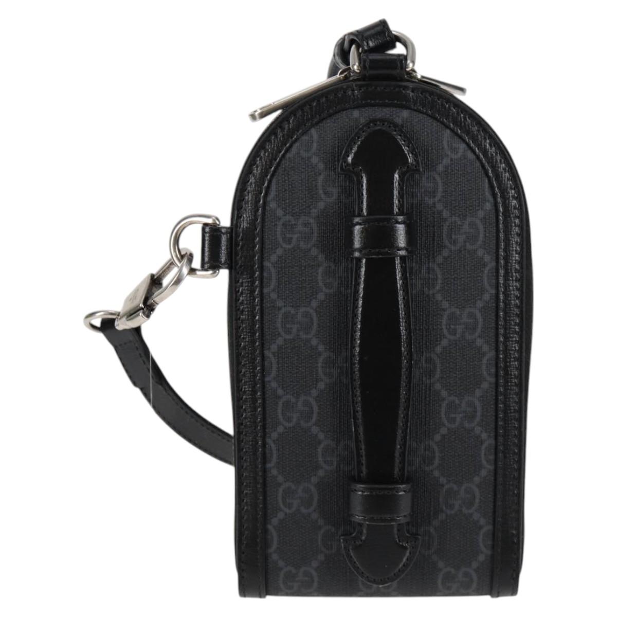 Gucci Off The Grid Black Canvas Clutch Bag