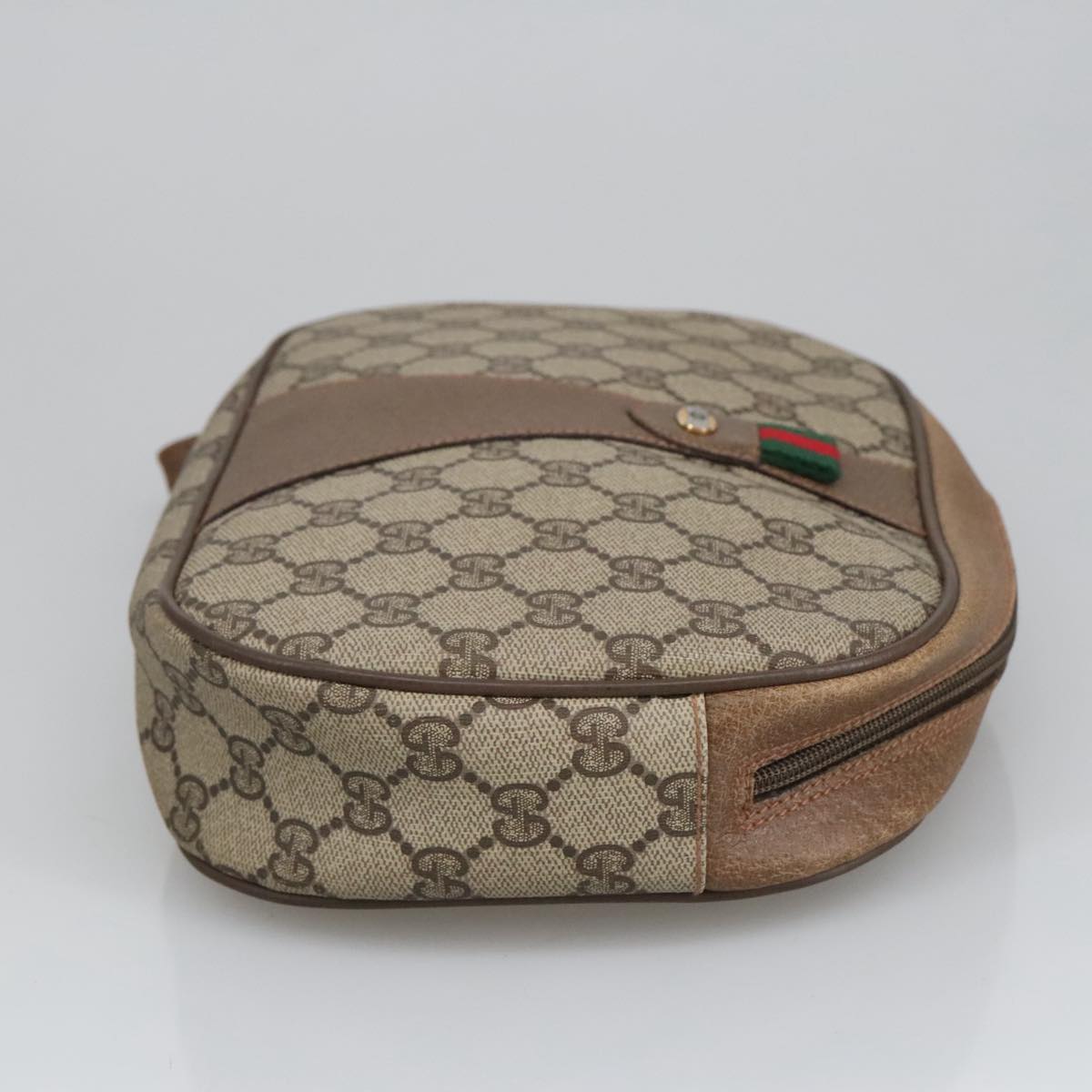 Gucci Sherry Beige Canvas Clutch Bag