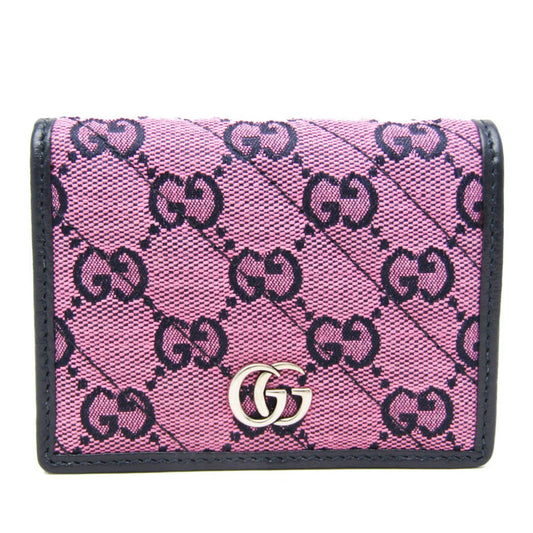 Gucci Marmont Pink Canvas Wallet