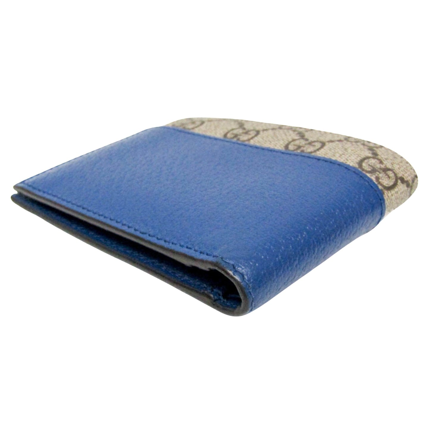 Gucci Interlocking G Blue Leather Wallet