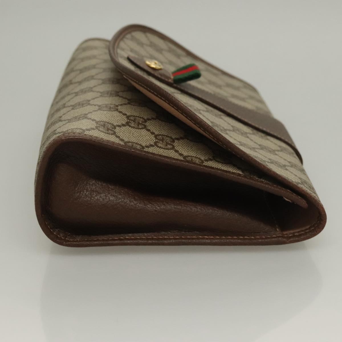 Gucci Ophidia Beige Canvas Clutch Bag