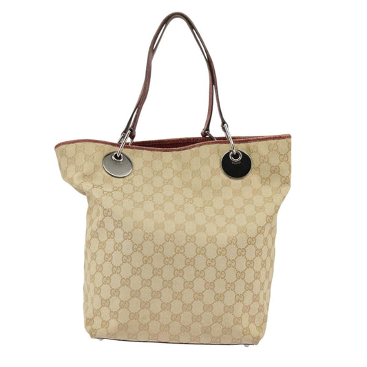 Gucci Beige Canvas Tote Bag