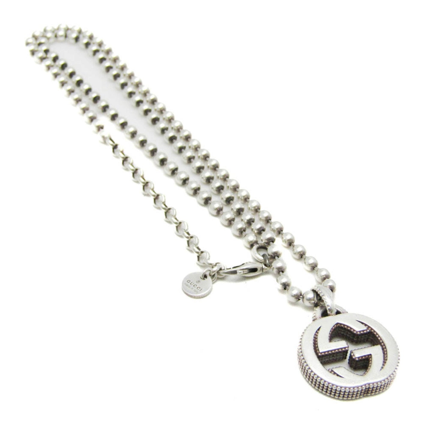 Gucci Logo G Silver Silver Necklace Jewelry