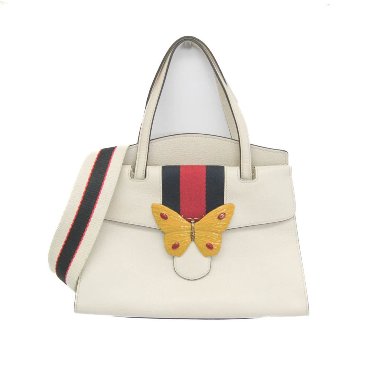 Gucci Sherry White Leather Shoulder Bag