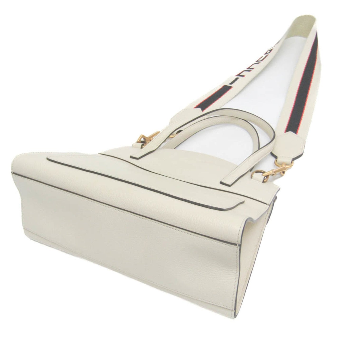 Gucci Sherry White Leather Shoulder Bag