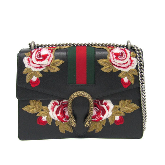 Gucci Dionysus Black Leather Shoulder Bag