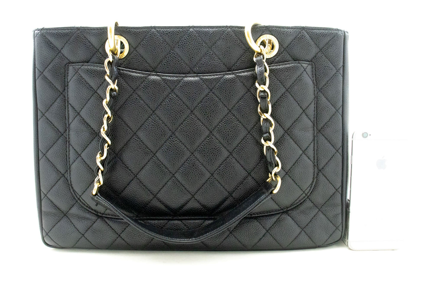 Chanel Grand Shopping Black Leather Tote Bag