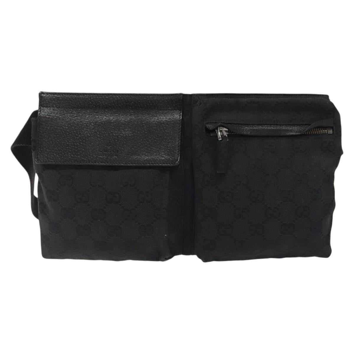 Gucci Gg Canvas Black Canvas Shoulder Bag