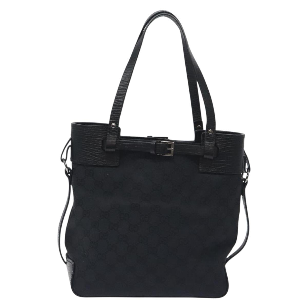 Gucci Gg Canvas Black Canvas Tote Bag