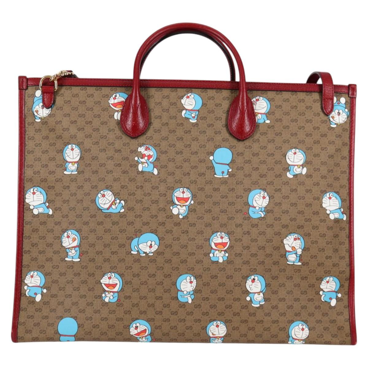 Gucci Doraemon Beige Canvas Tote Bag