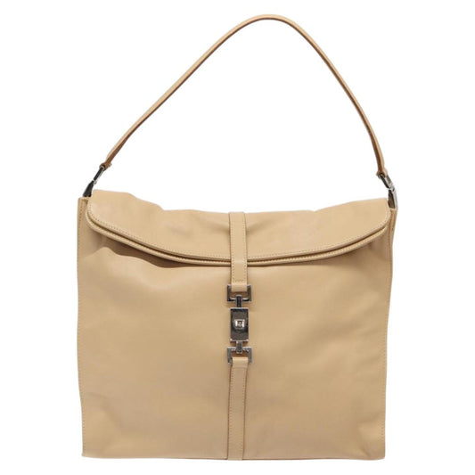 Gucci Jackie Beige Leather Shoulder Bag