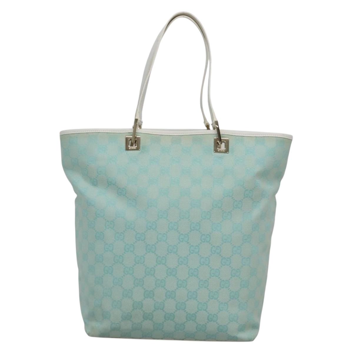 Gucci Gg Canvas Blue Canvas Tote Bag