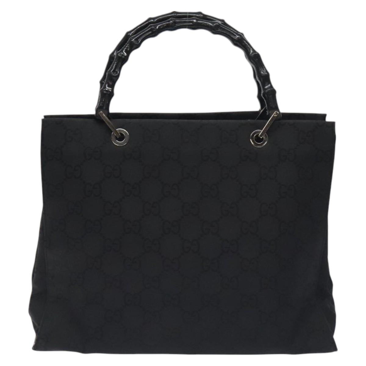 Gucci Bamboo Black Nylon Tote Bag