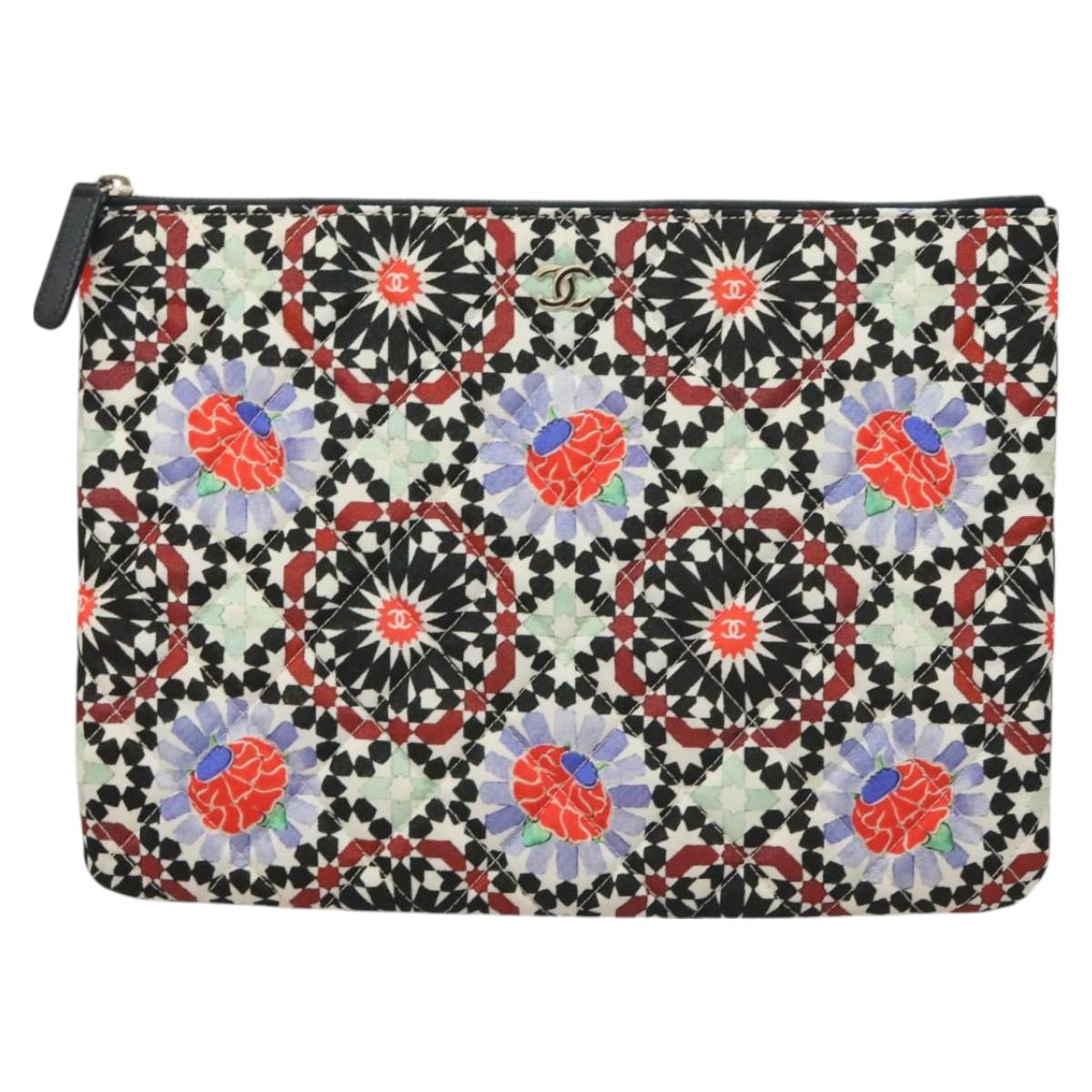 Chanel Multicolour Nylon Clutch Bag