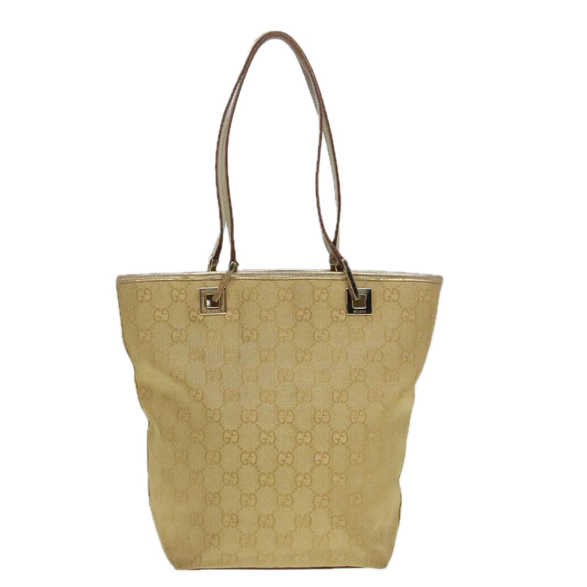 Gucci Gg Canvas Gold Canvas Tote Bag