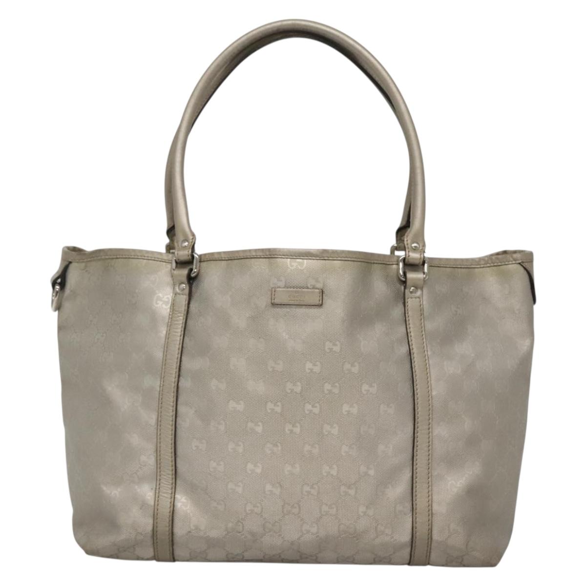 Gucci Gg Canvas Silver Canvas Tote Bag