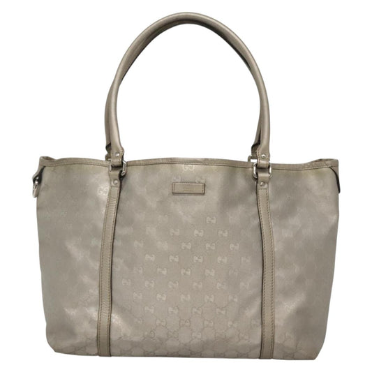 Gucci Gg Canvas Silver Canvas Tote Bag