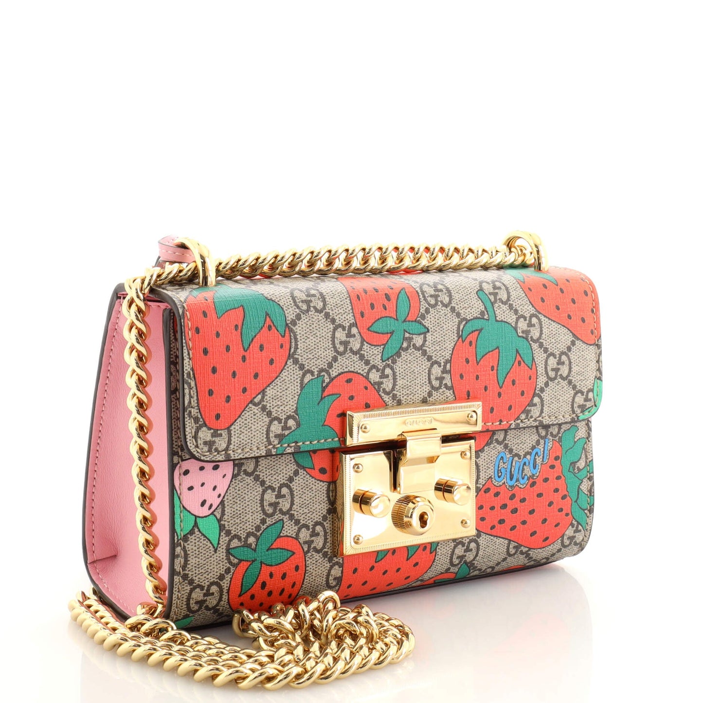 Padlock Shoulder Bag Printed GG Coated Canvas Small