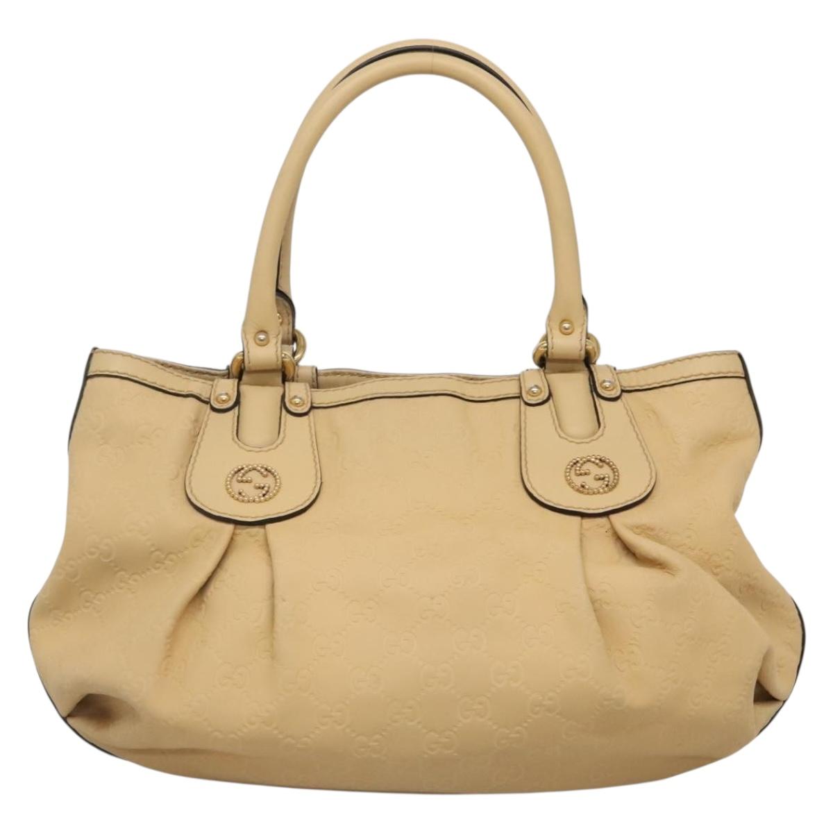 Gucci Scarlett Beige Leather Tote Bag