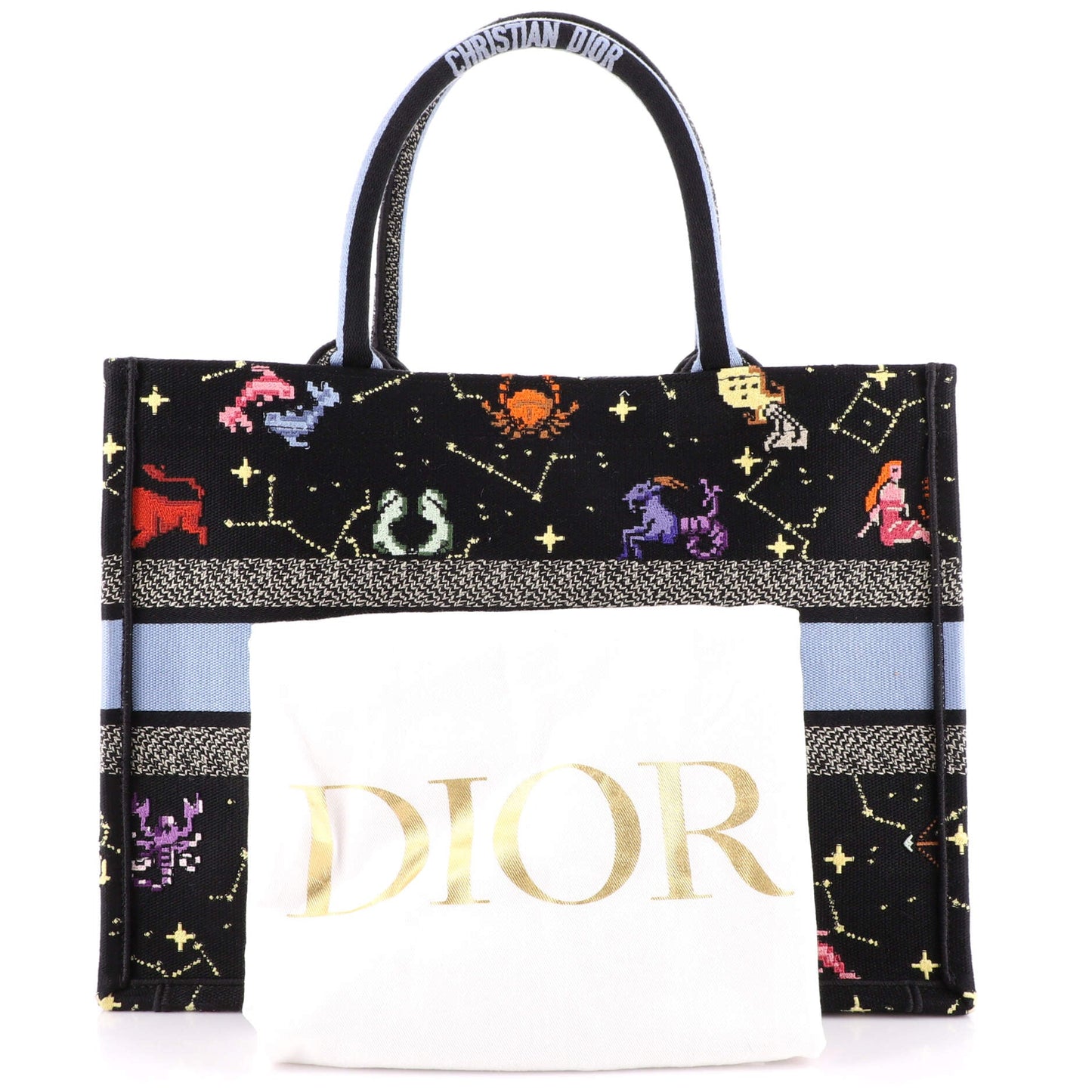 Book Tote Embroidered Canvas Medium