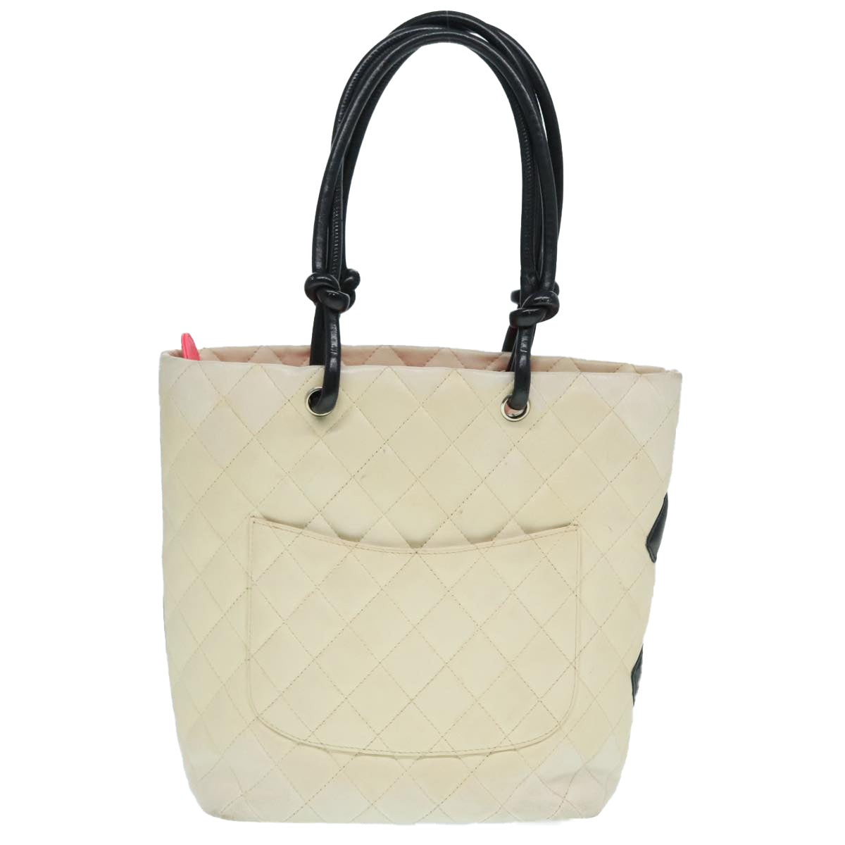 Chanel Cambon Line Beige Leather Tote Bag