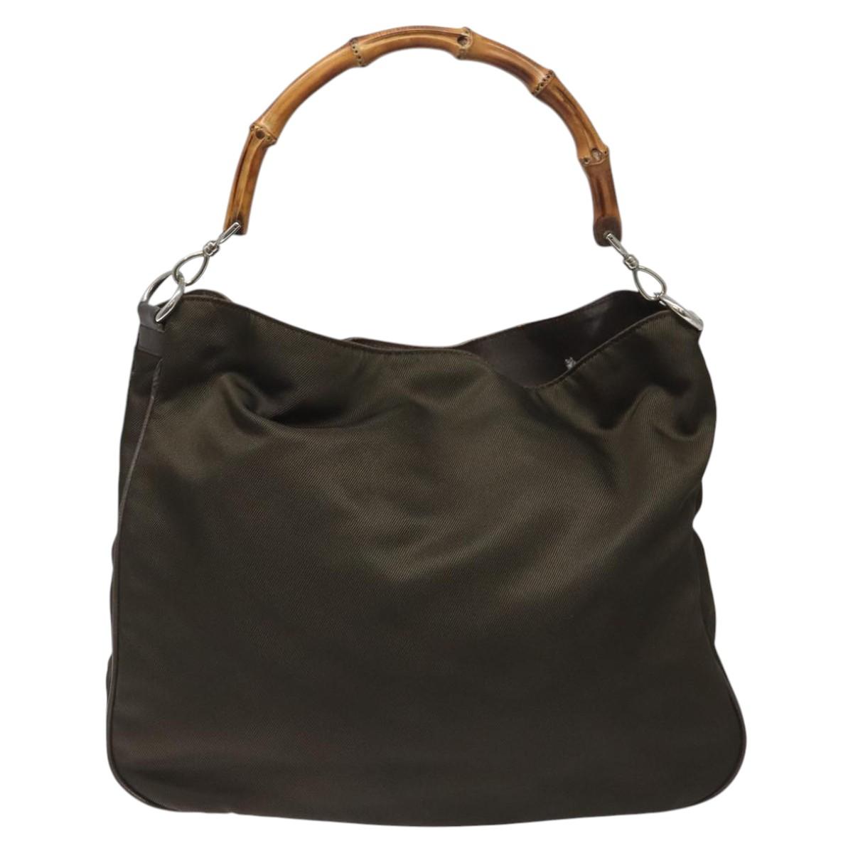 Gucci Bamboo Brown Synthetic Handbag