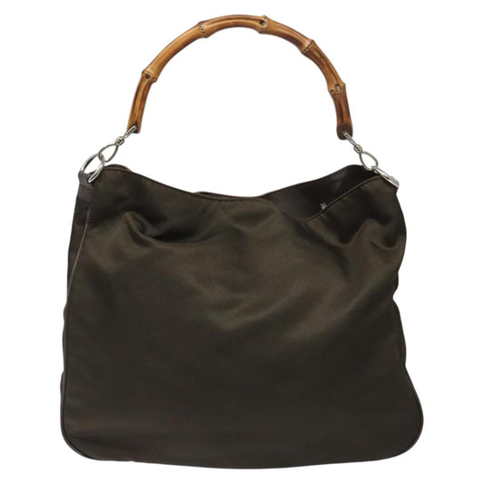 Gucci Bamboo Brown Synthetic Handbag