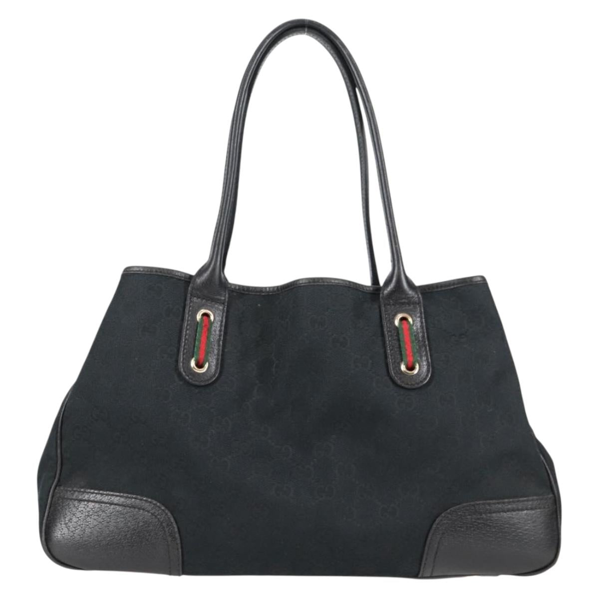 Gucci Princy Black Canvas Tote Bag