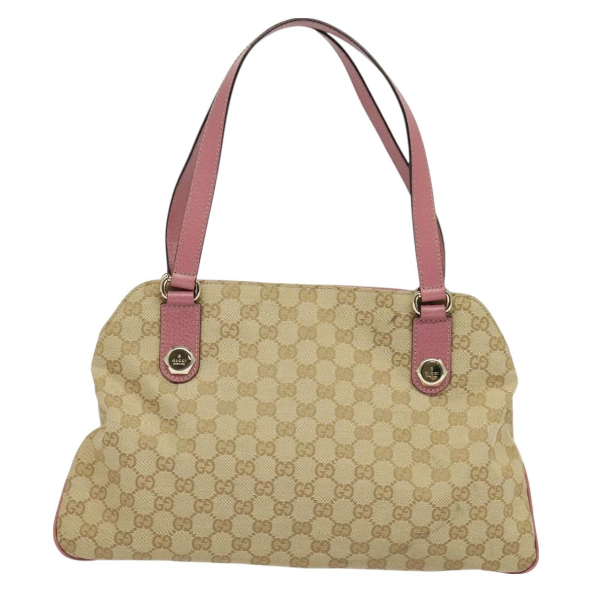 Gucci Charmy Beige Canvas Tote Bag