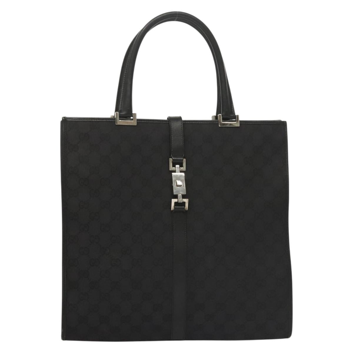 Gucci Jackie Black Canvas Tote Bag