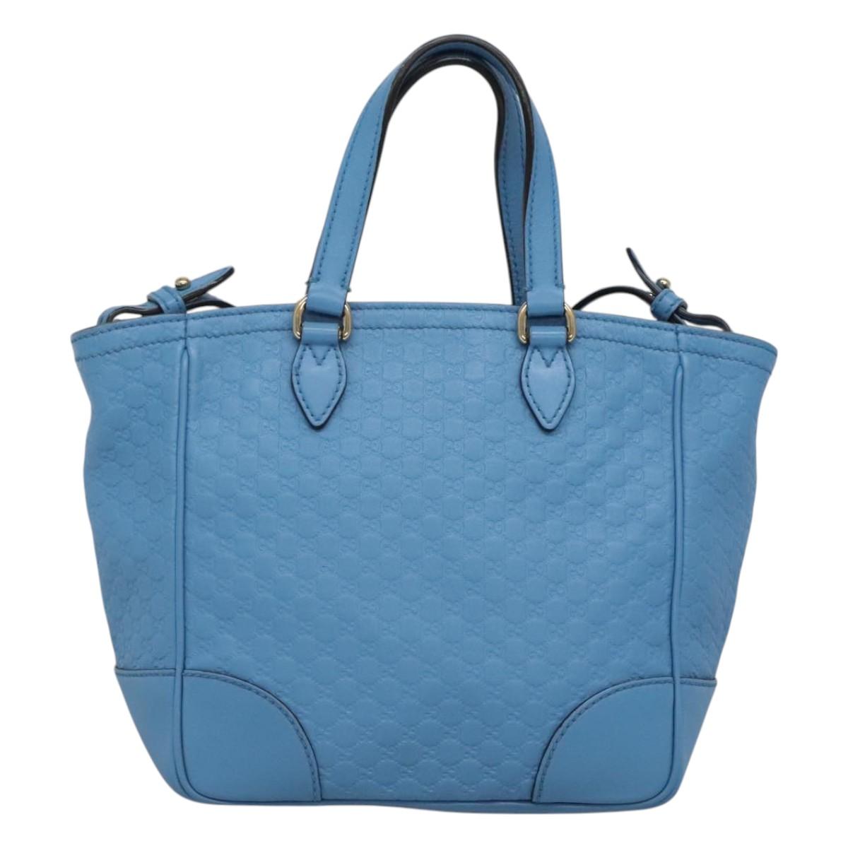 Gucci Micro Guccissima Blue Leather Handbag