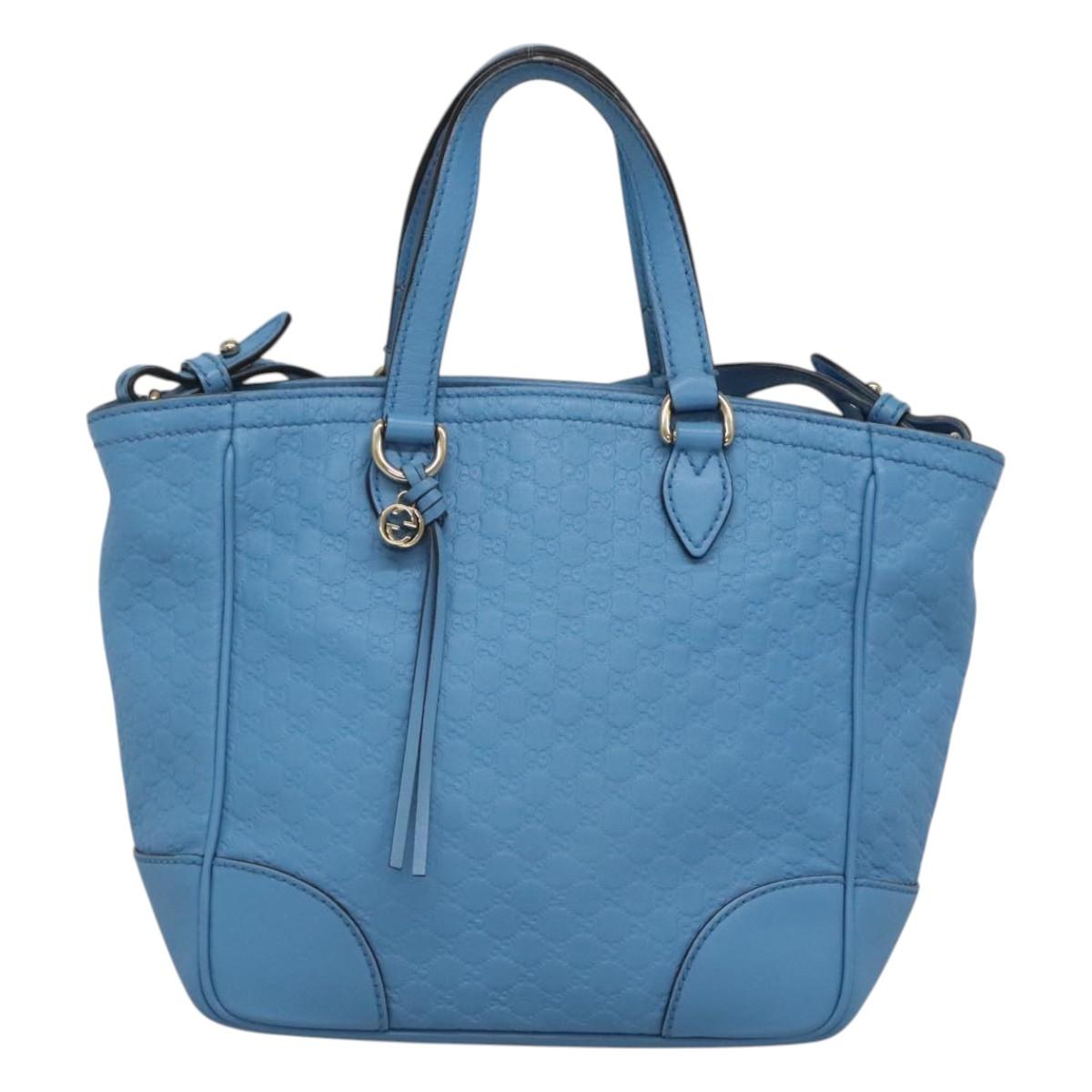 Gucci Micro Guccissima Blue Leather Handbag