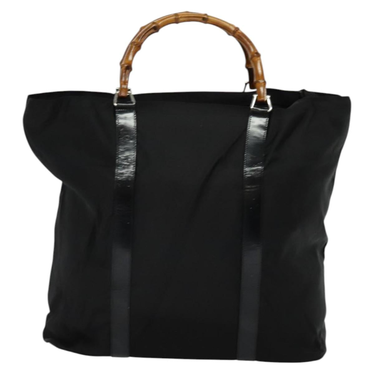 Gucci Bamboo Black Synthetic Handbag