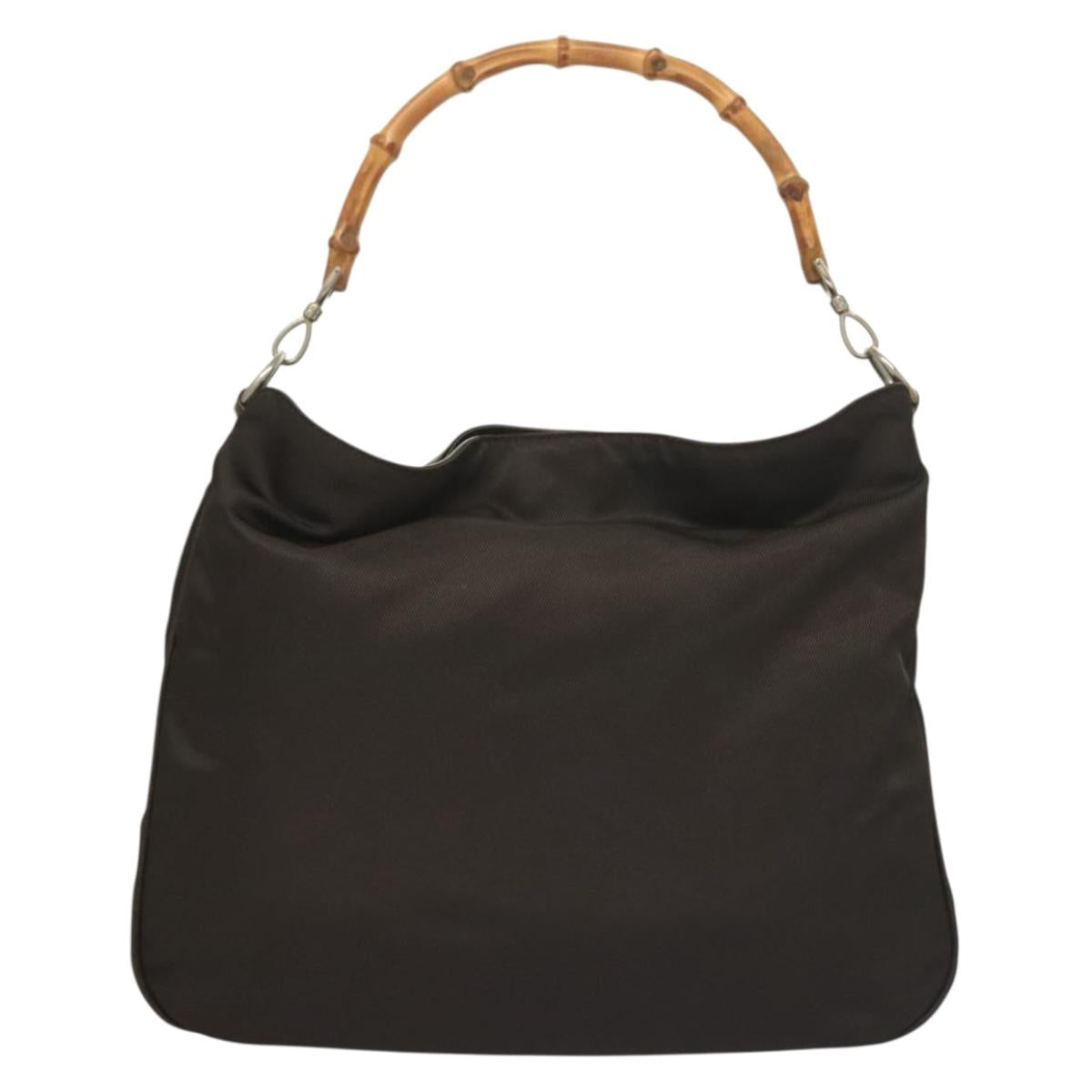 Gucci Bamboo Brown Nylon Tote Bag