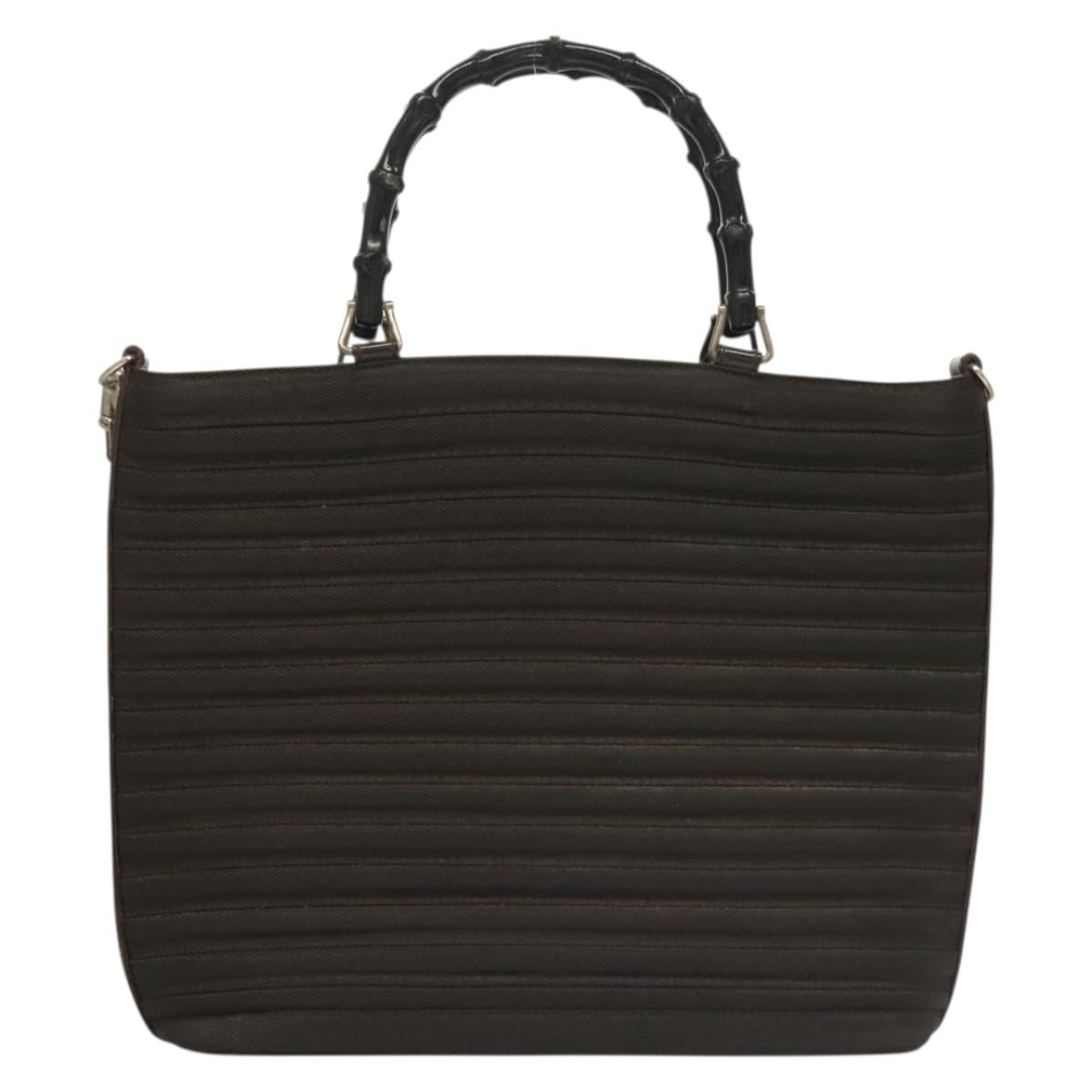 Gucci Bamboo Brown Nylon Tote Bag