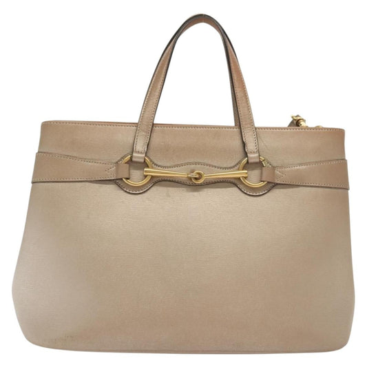 Gucci Horsebit Gold Leather Tote Bag
